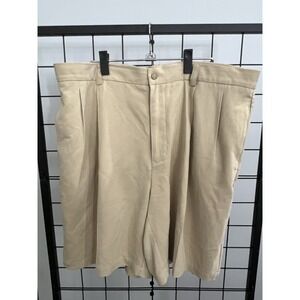 Tommy Bahama Men's 100% Silk Relaxed Gambler Shorts Size 42 Khaki Sands Classic
